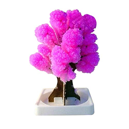 Boylee 1/2pcs mágico japonés Sakura árbol de Navidad papel, papel floreciente árboles de cristal niños DIY juguete