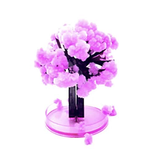 Boylee 1/2pcs mágico japonés Sakura árbol de Navidad papel, papel floreciente árboles de cristal niños DIY juguete