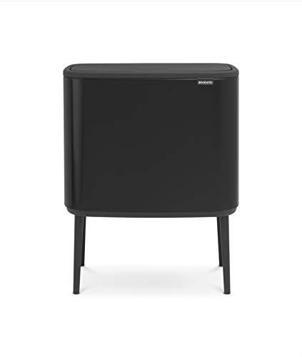 Brabantia Bo Touch Bin Cubo de Basura, 36 litros, Negro (Matt Black)