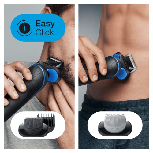 Braun Series 5 Afeitadora Eléctrica y Depiladora Corporal Hombre, Máquina de Afeitar Barba, Recortadora de Precisión y Tecnología Easy Clean, Base de Carga, Recargable, Inalámbrica, 50-B4650 CS, Azul