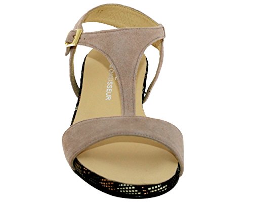 Brenda Zaro - Sandalias de Vestir de Terciopelo Mujer, Beige (beige), 36 EU