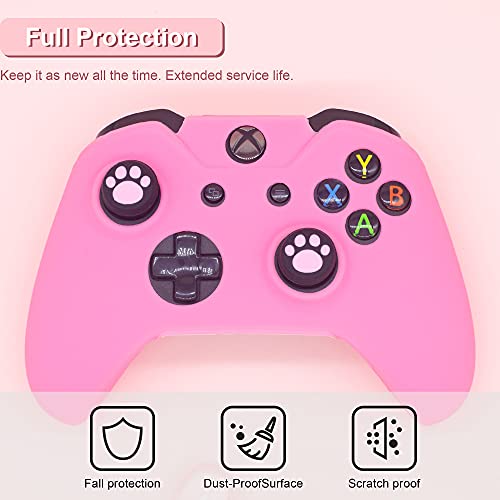 BRHE - Funda protectora de silicona antideslizante para mando Xbox One (2 unidades), color rosa