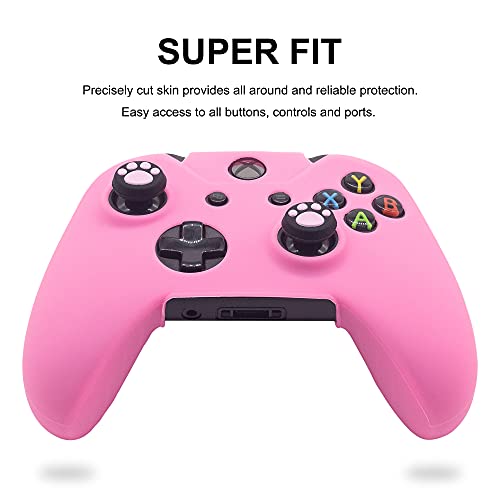 BRHE - Funda protectora de silicona antideslizante para mando Xbox One (2 unidades), color rosa