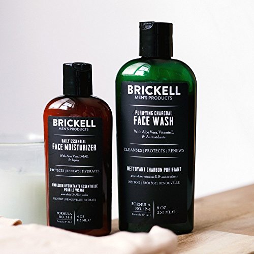 Brickell Men's Products – Rutina Esencial de Cuidado Facial Diario II – Gel Limpiador Facial e Hidratante Facial - Natural y Orgánico