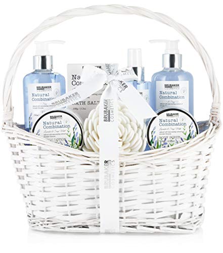 BRUBAKER Cosmetics Beauty Care Set - con Extractos de Lavanda y Salvia - Set de Regalo en la Cesta con Asa