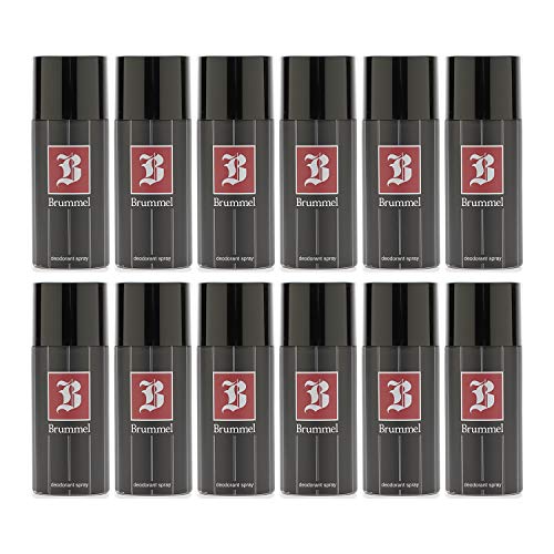 BRUMMEL - Desodorante Antitranspirante en Spray Hombre, Pack de 12 x 150 ml