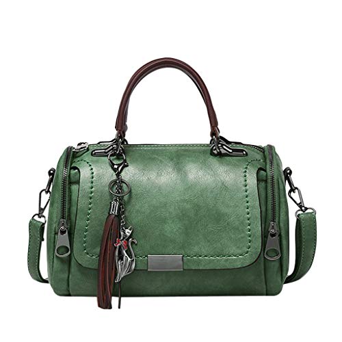 BUKESIYI Mujer Bolsos Bandolera Vestir Casual Bolsos de Mano Convertible PU Cuero Piel CCES77152 Verde