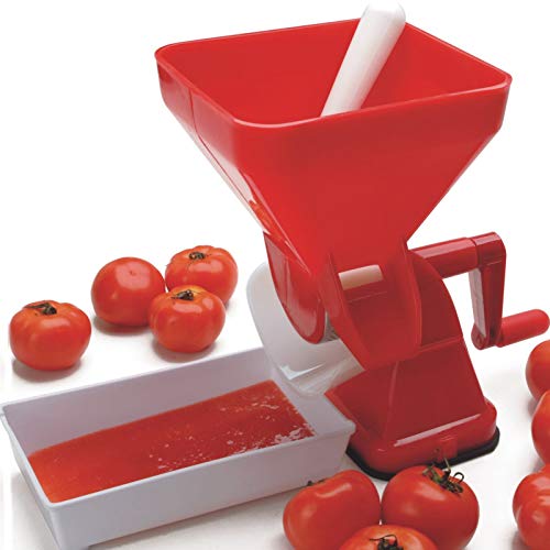 BWLZSP Prensa de tomate, fabricante de salsa de platillo de tomate manual Tamiz de alimentos para frutas y verduras Herramienta de cocina, jugos ligeros, sin pelar