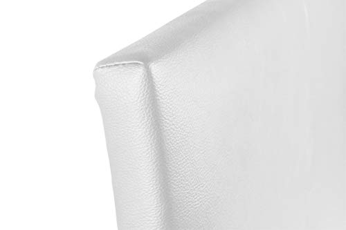 Cabecero de Cama Modelo CÁCERES tapizado en Polipiel Azahar.para Cama de 120 (Medidas 130x50x5).Color Blanco.Pro Elite.