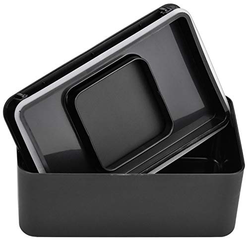 Caja Toallitas, Dispensador de Toallitas Humedas Bebé con Tapa Sellada para Servilletas y Toallitas Húmedas - Negro