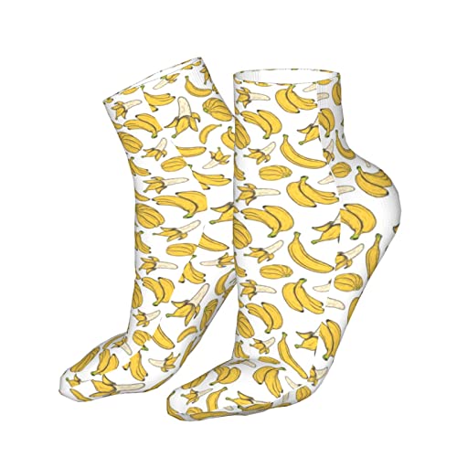 Calcetines deportivos acolchados para correr Banana Calcetines de corte bajo para hombres y mujeres