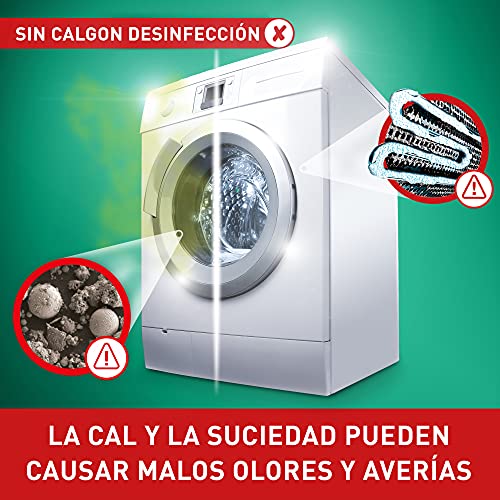 Calgon Desinfección Gel - Líquido bactericida y eliminación de malos olores de la lavadora, 1.5L