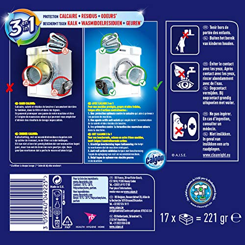 Calgon Tablets 2 en 1 antical para el Lavadoras 7 x 17 – 119 Tablets