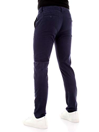 Calvin Klein 016 Skinny Washed Stretch Chino Pantalones, Cielo Nocturno, 31W / 34L para Hombre