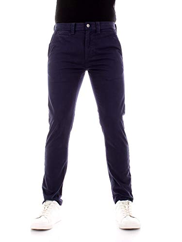 Calvin Klein 016 Skinny Washed Stretch Chino Pantalones, Cielo Nocturno, 31W / 34L para Hombre