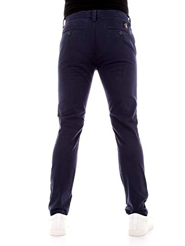 Calvin Klein 016 Skinny Washed Stretch Chino Pantalones, Cielo Nocturno, 31W / 34L para Hombre