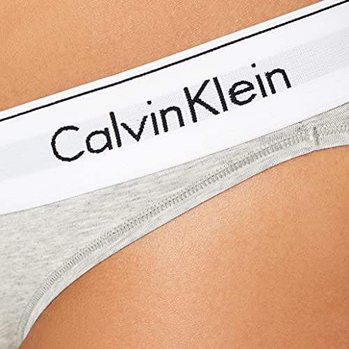 Calvin Klein Bikini Brief-Modern Cotton, Grey Heather 020, S para Mujer