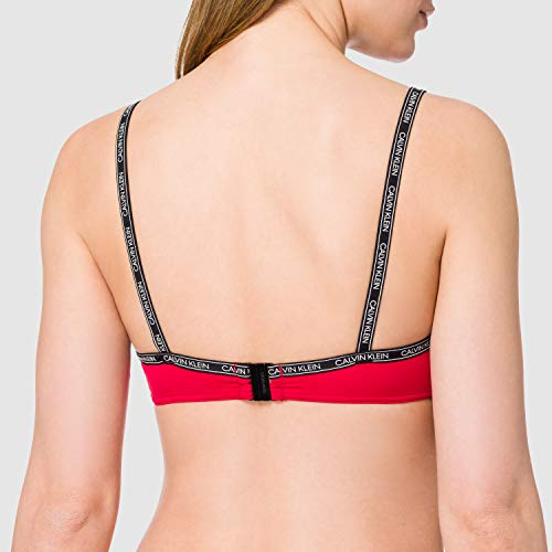 Calvin Klein Bralette-rp Parte Superior de Bikini, Rustic Red, L para Mujer