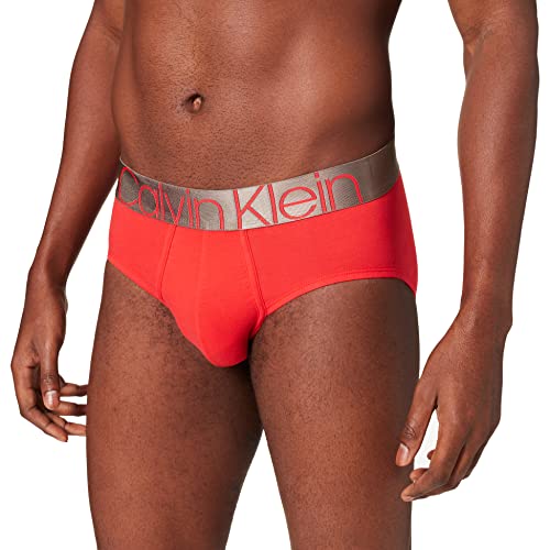 Calvin Klein Brief-Icon Ropa Interior, Tomato, M para Hombre