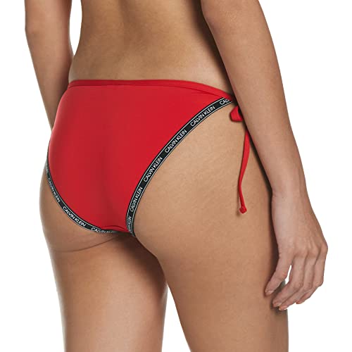 Calvin Klein Cordón Lateral Bragas de Bikini, Rustic Red, M para Mujer