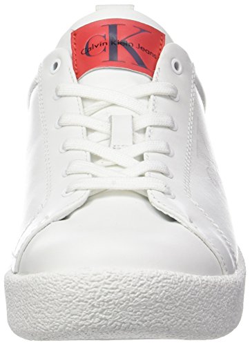 Calvin Klein Jeans Gerald Nappa, Zapatillas Hombre, Blanco (Wht 000), 44 EU