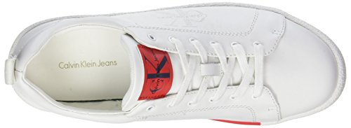 Calvin Klein Jeans Gerald Nappa, Zapatillas Hombre, Blanco (Wht 000), 44 EU