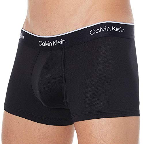 Calvin Klein Low Rise Trunk 2pk Bóxer, Negro (Black/Black 001), M (Pack de 2) para Hombre