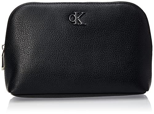 Calvin Klein Minimal Monogram Make Up Bag, Otros SLG para Mujer, Black, Medium