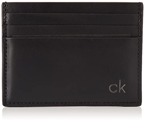 Calvin Klein - Smooth CK Cardholder, Tarjeteros Hombre, Negro (Black), 0.1x0.1x0.1 cm (B x H T)