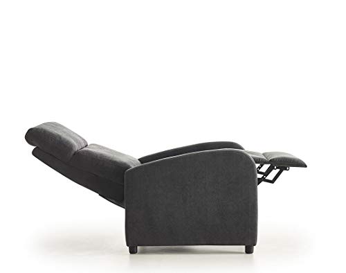 CAMBIA TUS MUEBLES - Sillón Relax Nexus. Butaca reclinable tapizada. Sillón con Sistema de reclinado Manual. Máximo Confort. (Gris)