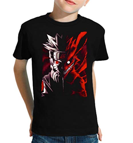 Camiseta de NIÑOS Naruto Manga Anime Shuriken Sasuke Kakashi 001 11-12 años