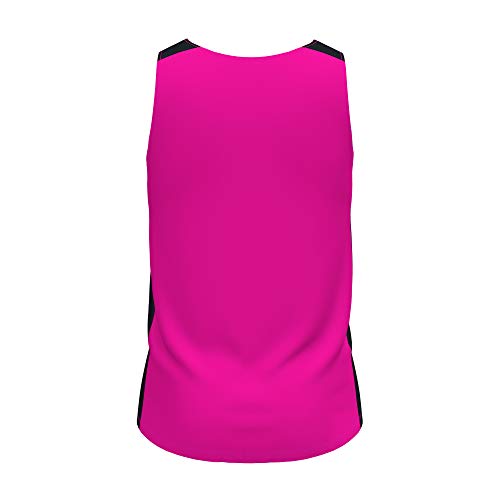 Camiseta Tirantes Record II Rosa flúor Negro