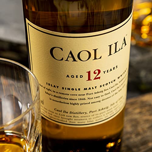 Caol Ila 12 Años Whisky Escocés Puro de Malta de la Isla de Islay - 700 ml