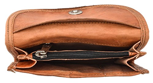 Cartera Gusti Leder nature Ranya Monedero Accesorio Billetera Estuche Hombre Mujer Cuero de Cabra Marrón Claro A10