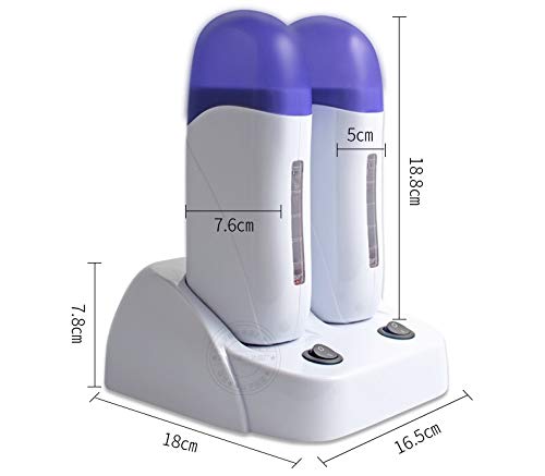 Cartucho - Calentador Cera Tibia depilación de cartucho Roll On (Blanco 2 Rolones)