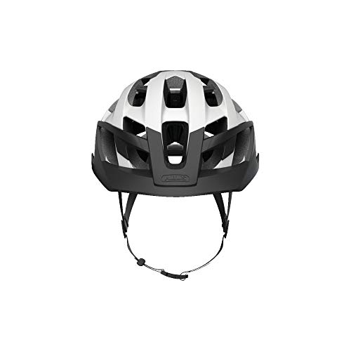 Casco para bicicleta de montaña ABUS Moventor Quin - Casco de bicicleta inteligente con detección de colisión y sistema de alarma SOS - Para hombres y mujeres - Blanco, talla L