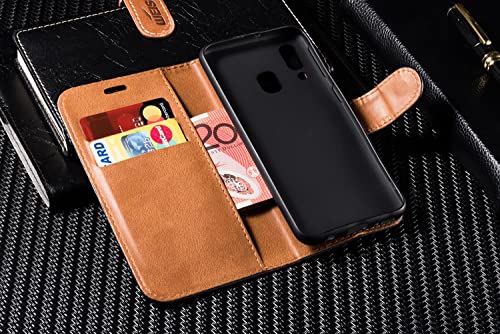 Case Collection Funda de Cuero para Samsung Galaxy A6 2018 Estilo Cartera con Tapa abatible y Ranuras para Dinero y Tarjeta de crédito para Samsung Galaxy A6 2018 Funda