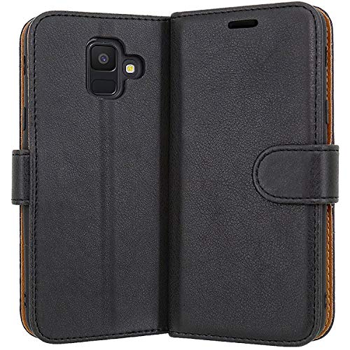 Case Collection Funda de Cuero para Samsung Galaxy A6 2018 Estilo Cartera con Tapa abatible y Ranuras para Dinero y Tarjeta de crédito para Samsung Galaxy A6 2018 Funda