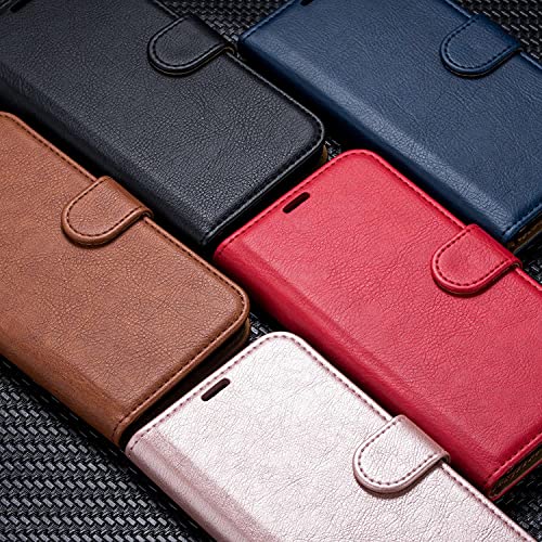 Case Collection Funda de Cuero para Samsung Galaxy A6 2018 Estilo Cartera con Tapa abatible y Ranuras para Dinero y Tarjeta de crédito para Samsung Galaxy A6 2018 Funda