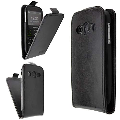 caseroxx Flip Cover für Emporia Euphoria V50 / Active V50 4G, Bolso (Flip Cover en Negro)