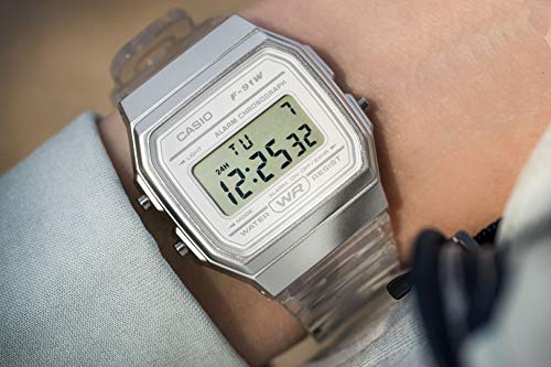 Casio Reloj Digital para Mujer de Cuarzo con Correa en Resina F-91WS-7EF