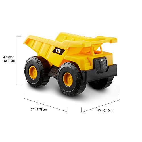 Caterpillar- Camiones Mini Crew 3 Pack-Dump Truck, Wheel Loader, & Excavator Volquete, Cargadora de Ruedas y Excavadora, Color Amarillo, 17.8 x 10.2 x 10.2 centímetros (Funrise International 82284)