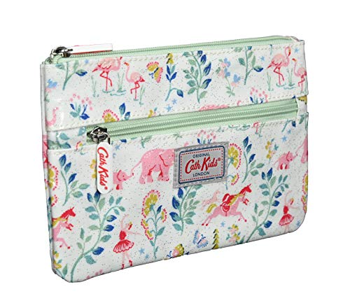 Cath Kidston Fantasy Forest - Estuche con doble cremallera y hule con purpurina