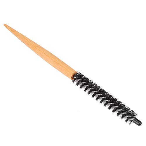 Cepillo de pelo redondo pequeño, peine de maquillaje antideslizante seguro, portátil Dispersa rápidamente el cabello trenzado para el hogar Acorta(16# small wooden comb)