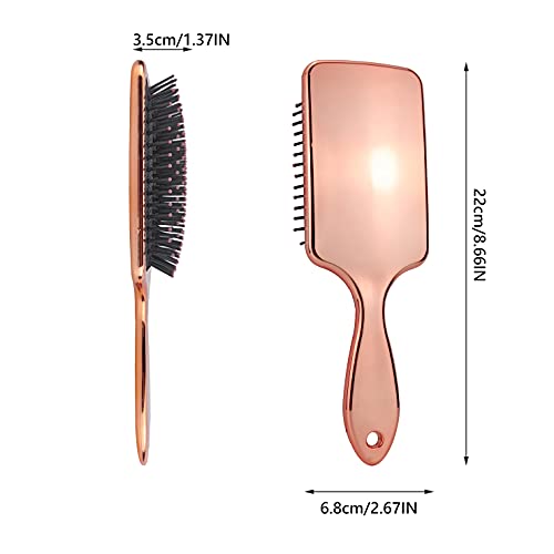 Cepillo de Pelo,Desenredante para Cabello,para Cabello Largo,Pelo Redondo,Cabello Rizado,Cabello Mojado,Pelo Profesional (Rosa Dorado)