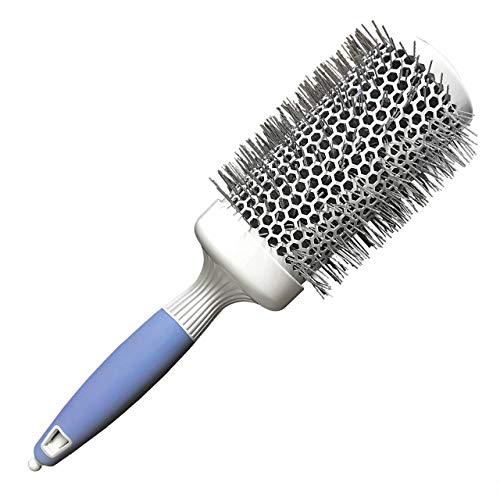 Cepillo redondo PRO para secador - Cepillo de pelo redondo grande - Cepillo cerámico ionico - Cepillo modelador precisión y volumen - Cepillo de pelo de cerdas antiestáticas de Osensia (53mm)