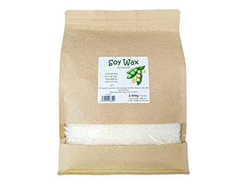 Cera de soja para velas ecológicas y cosmética natural 2.500 g en perlas.