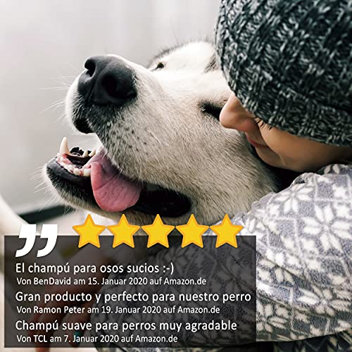 Champú para Perros Aceite Natural de Aguacate - Fabricado en Alemania - Elimina los Malos olores, para Pieles y pelajes sensibles, Reengrasa, Ayuda contra los picores y Las pulgas