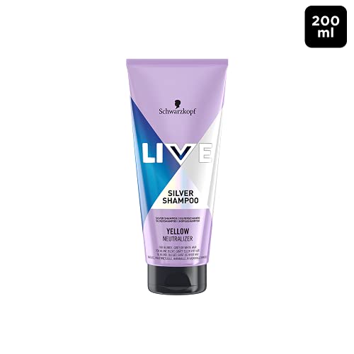 Champú Schwarzkopf LIVE Silver de 200 ml, paquete de 6