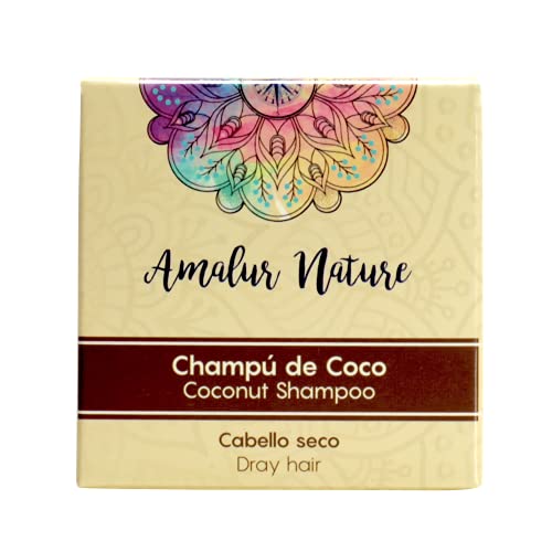 Champú sólido coco sin sulfatos - 100 gramos- cabello seco - con karite y coco - amalur nature